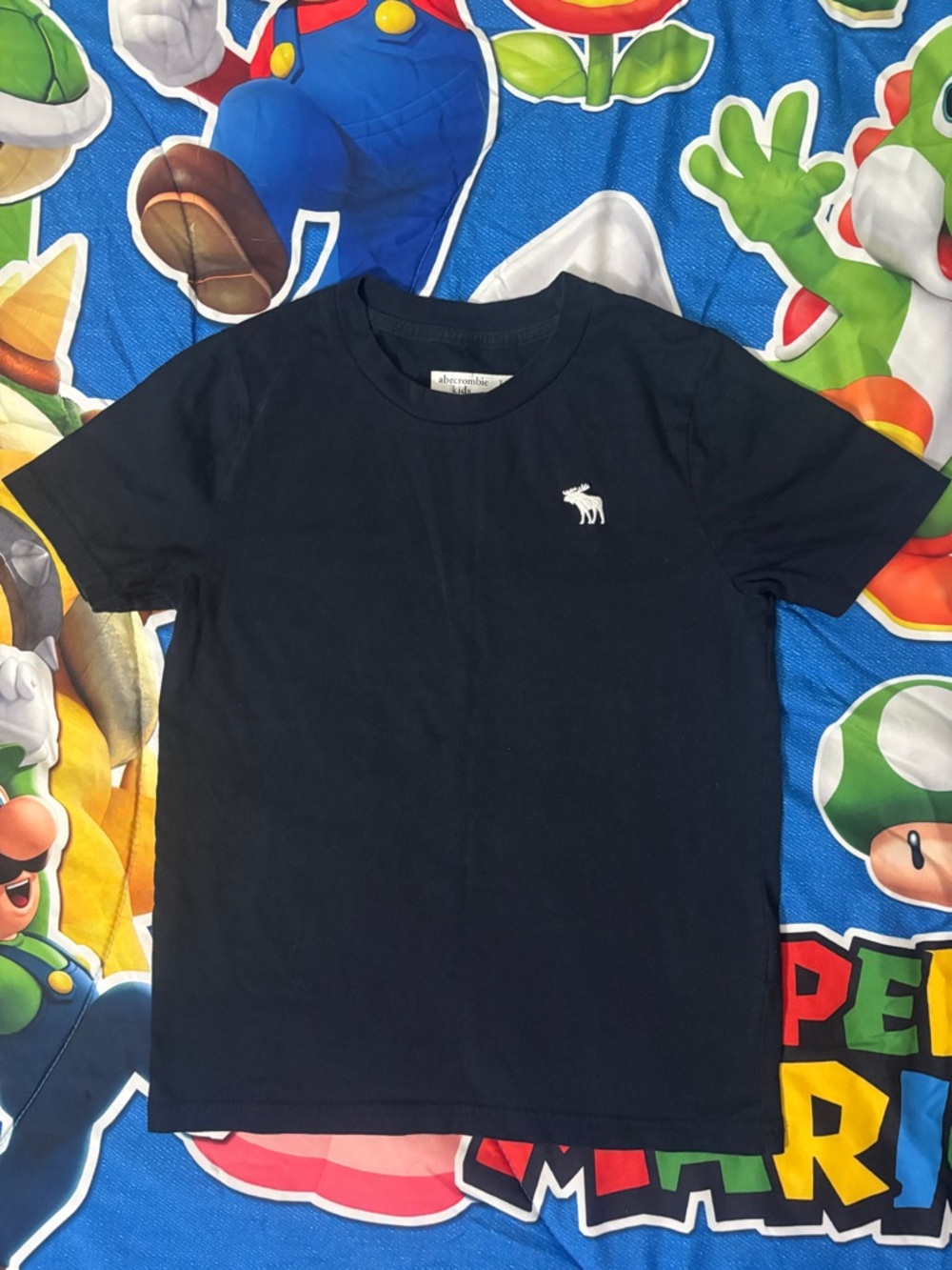 Abercrombie & Fitch Navy Short-Sleeve Logo Tee